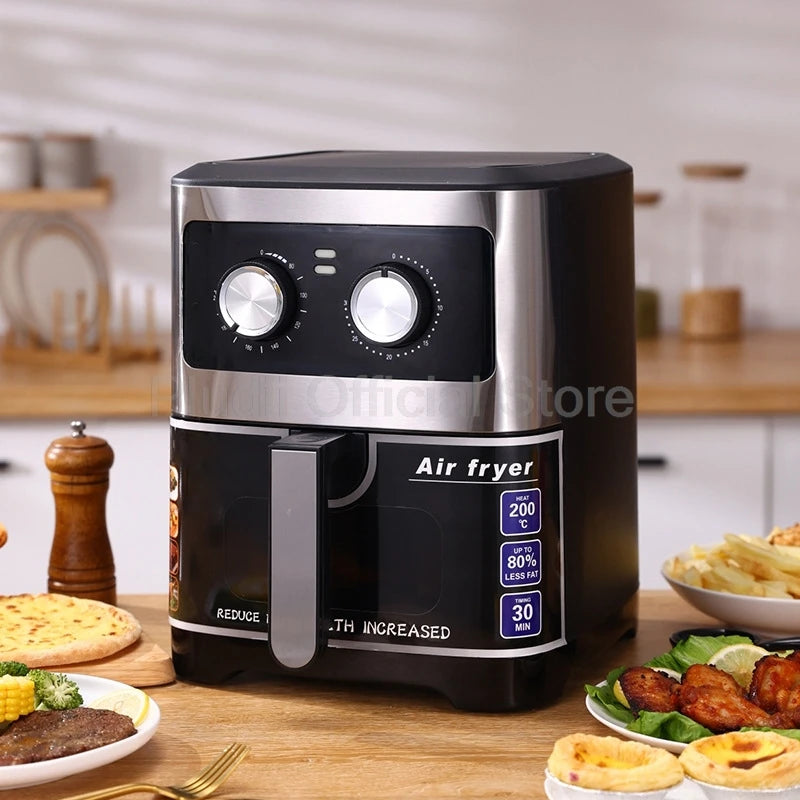 1400W Smart Air Fryer Oven – 6L Large Capacity 360° Hot Air Cooker with Transparent Window
