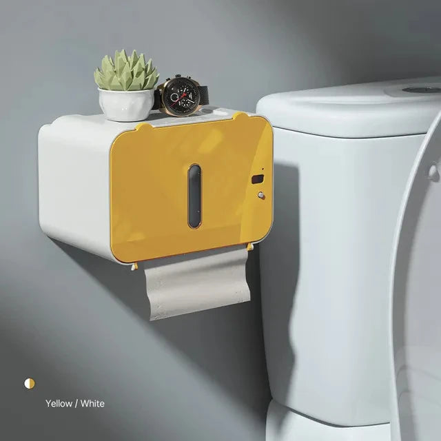 Automatic Induction Toilet Paper Holder β Wall-Mounted WC Paper Dispenser with Shelf for Bathroom