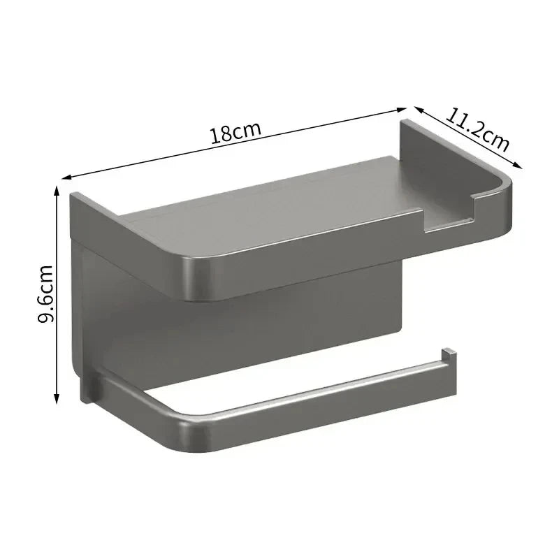 Toilet Paper & Kitchen Towel Holder β Wall-Mounted Plastic Storage Rack for Bathroom & Kitchen