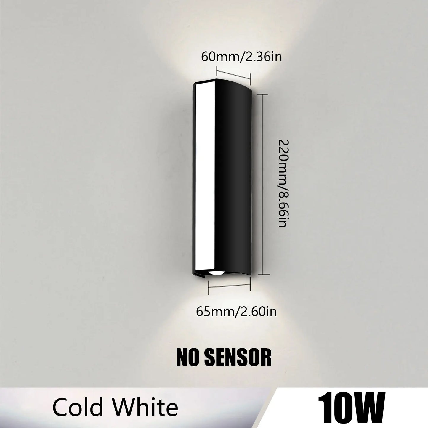 10W LED Wall Light β IP66 Waterproof Outdoor Lamp, Warm & Cold White for Home Exterior