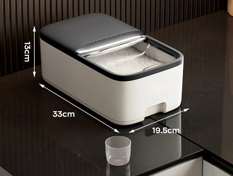 10KG Rice Storage Container β Sealed Insect & Moisture-Proof Kitchen Grain Box with Lid