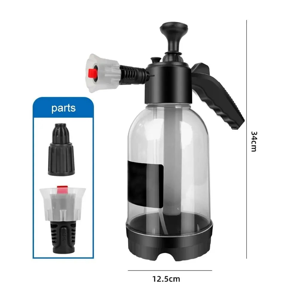 2L Hand-Held Foam Sprayer – Car Wash Pressure Watering & Disinfection Bottle for Cleaning