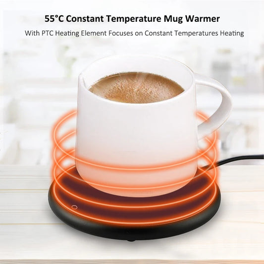 USB Mug Warmer – Thermostatic Coffee Cup Heater Coaster for Home & Office