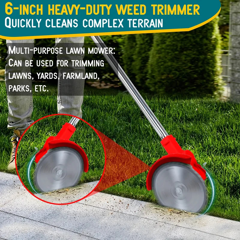 Cordless Lawn Mower & Weed Trimmer – Riding Weed Eater for Courtyards & Gardens