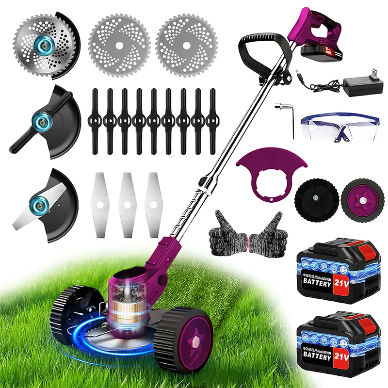 Cordless Lawn Mower & Weed Trimmer – Riding Weed Eater for Courtyards & Gardens