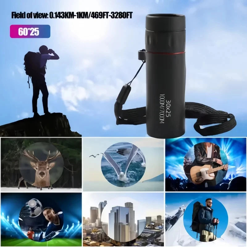 HD Mini Monocular Telescope – Portable 2000x25 Scope for Outdoor & Birdwatching