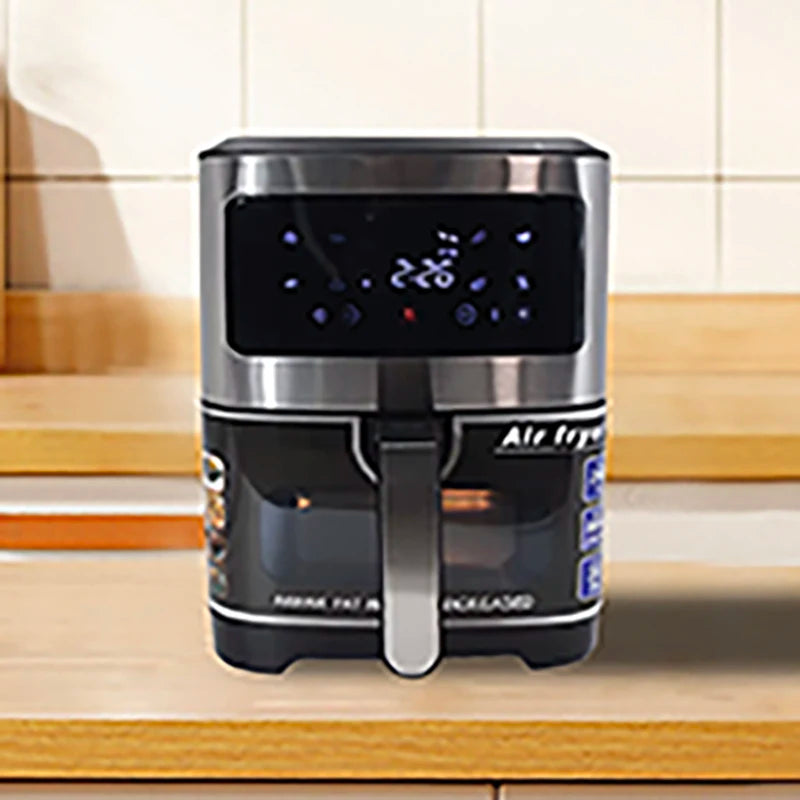 1400W Smart Air Fryer Oven – 6L Large Capacity 360° Hot Air Cooker with Transparent Window
