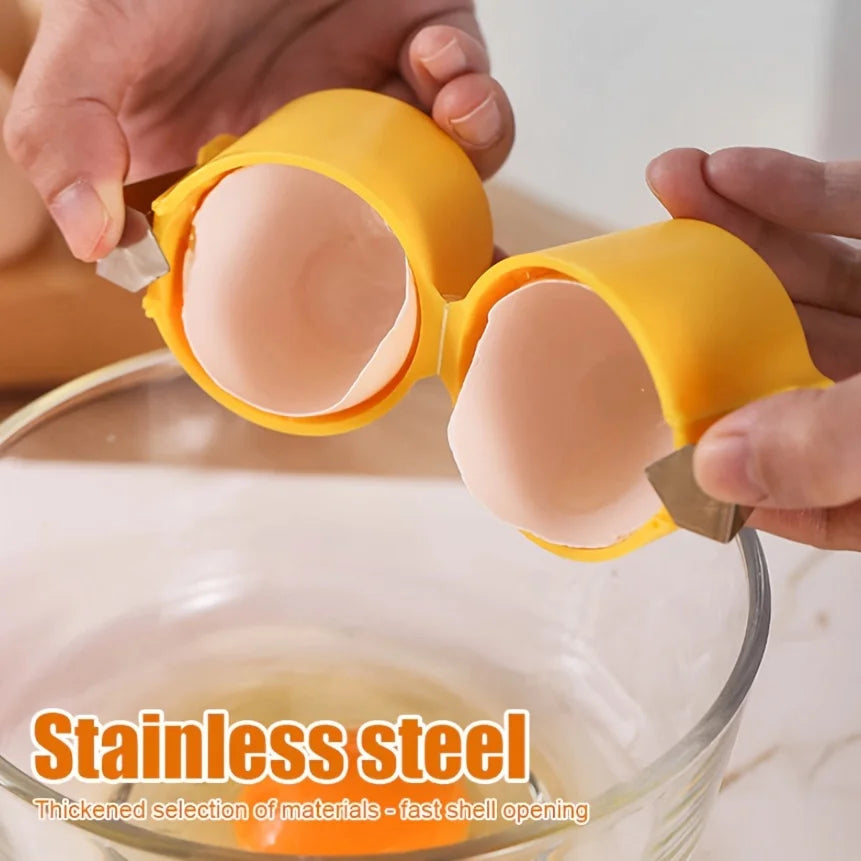 Portable Egg Cracker & Sheller – Quick Egg Opening Tool for Kitchen