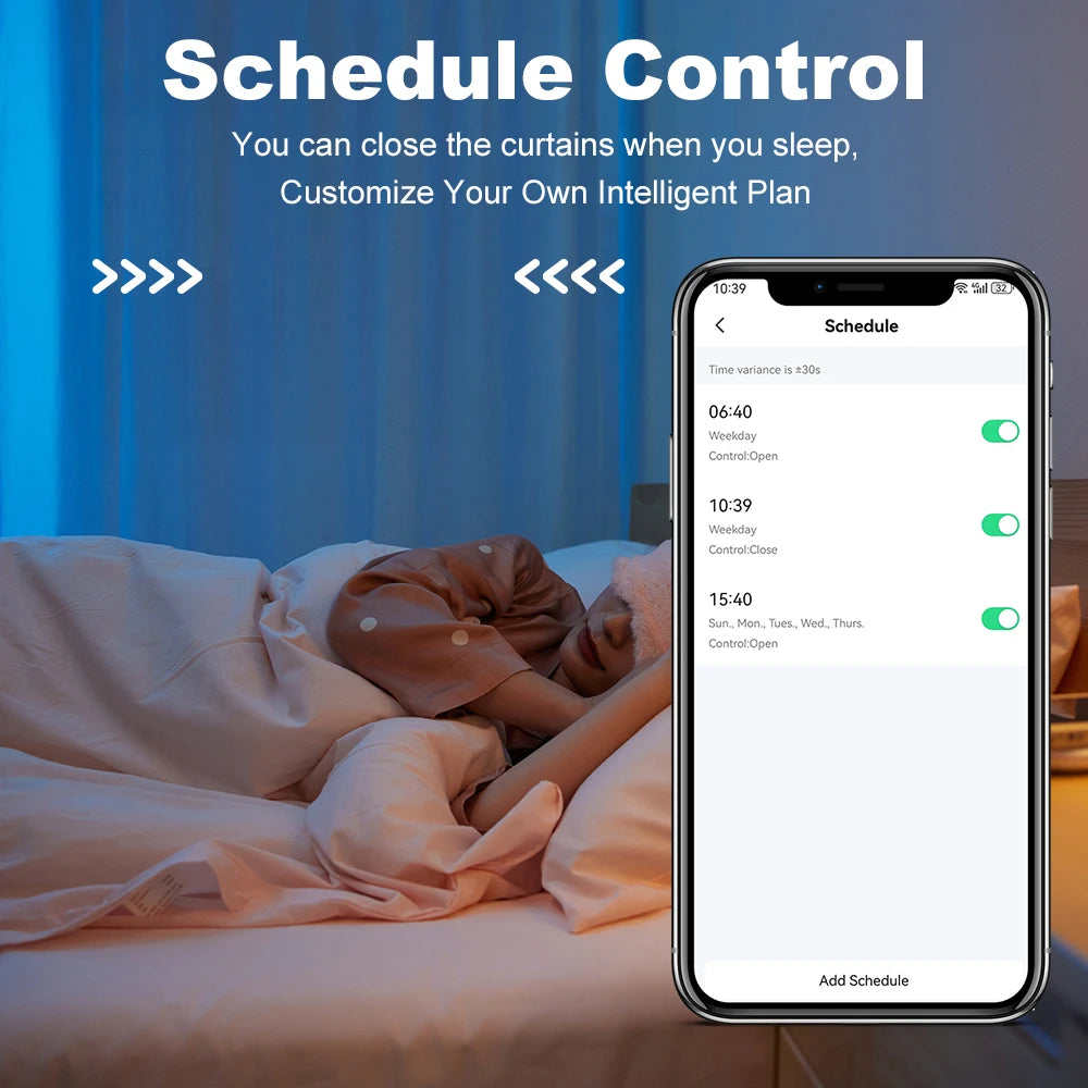 Tuya Smart Curtain Motor 155MM – Zigbee/WiFi Electric Shutter with App, Remote & Voice Control