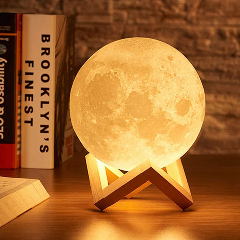LED Moon & Galaxy Night Light – Book Light for Kids Bedroom Decoration & Gift