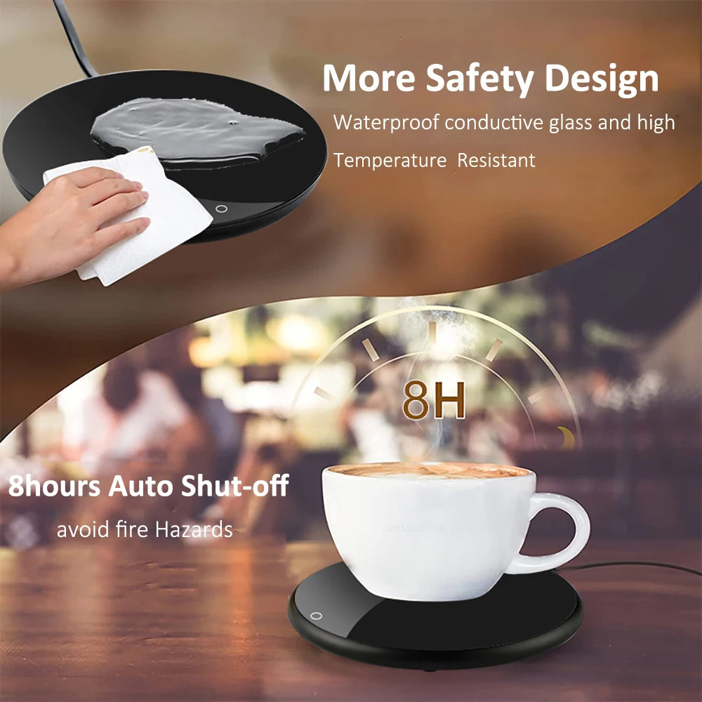 USB Mug Warmer – Thermostatic Coffee Cup Heater Coaster for Home & Office