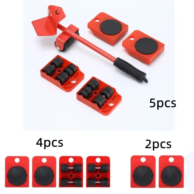 Heavy-Duty Furniture Mover Set (2/4/5 PCS) – Multipurpose Roller Sliders for Easy Lifting & Floor Protection