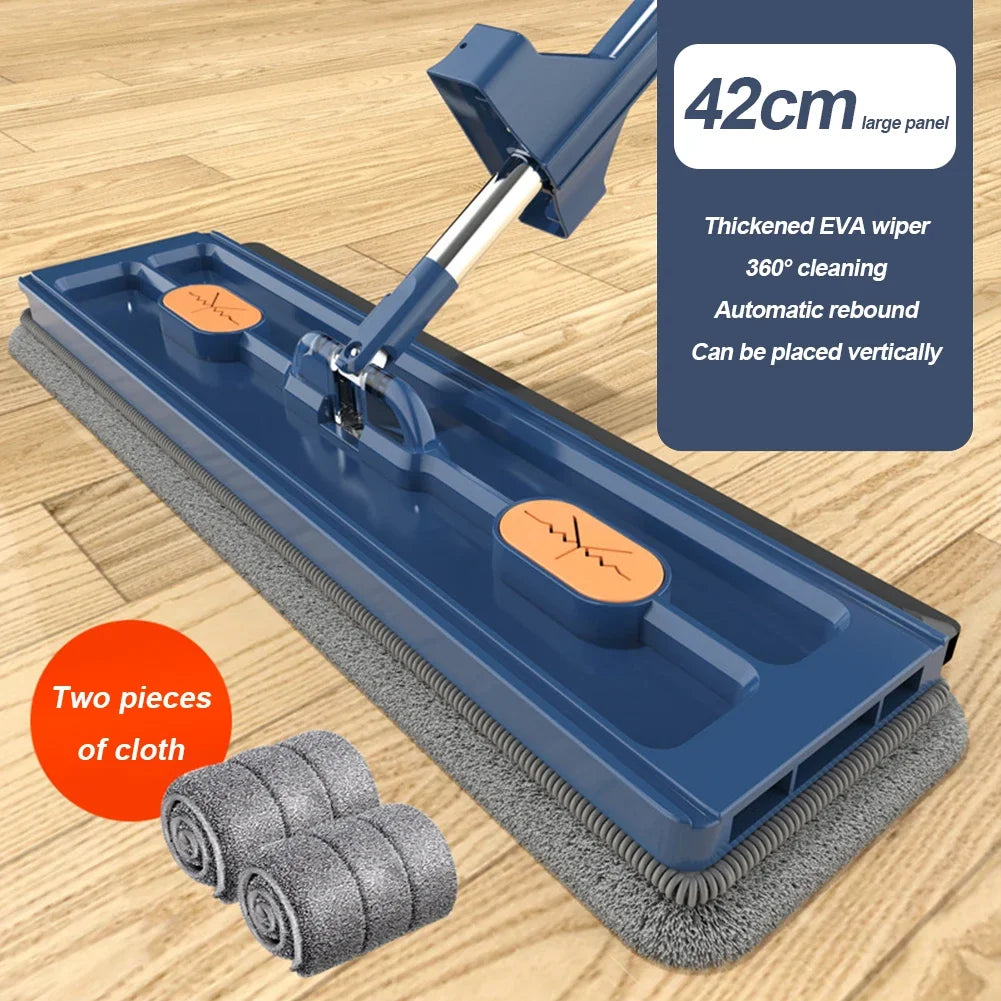 360° Rotating Flat Mop – Self-Cleaning Microfiber Floor Mop with No Hand-Washing Design