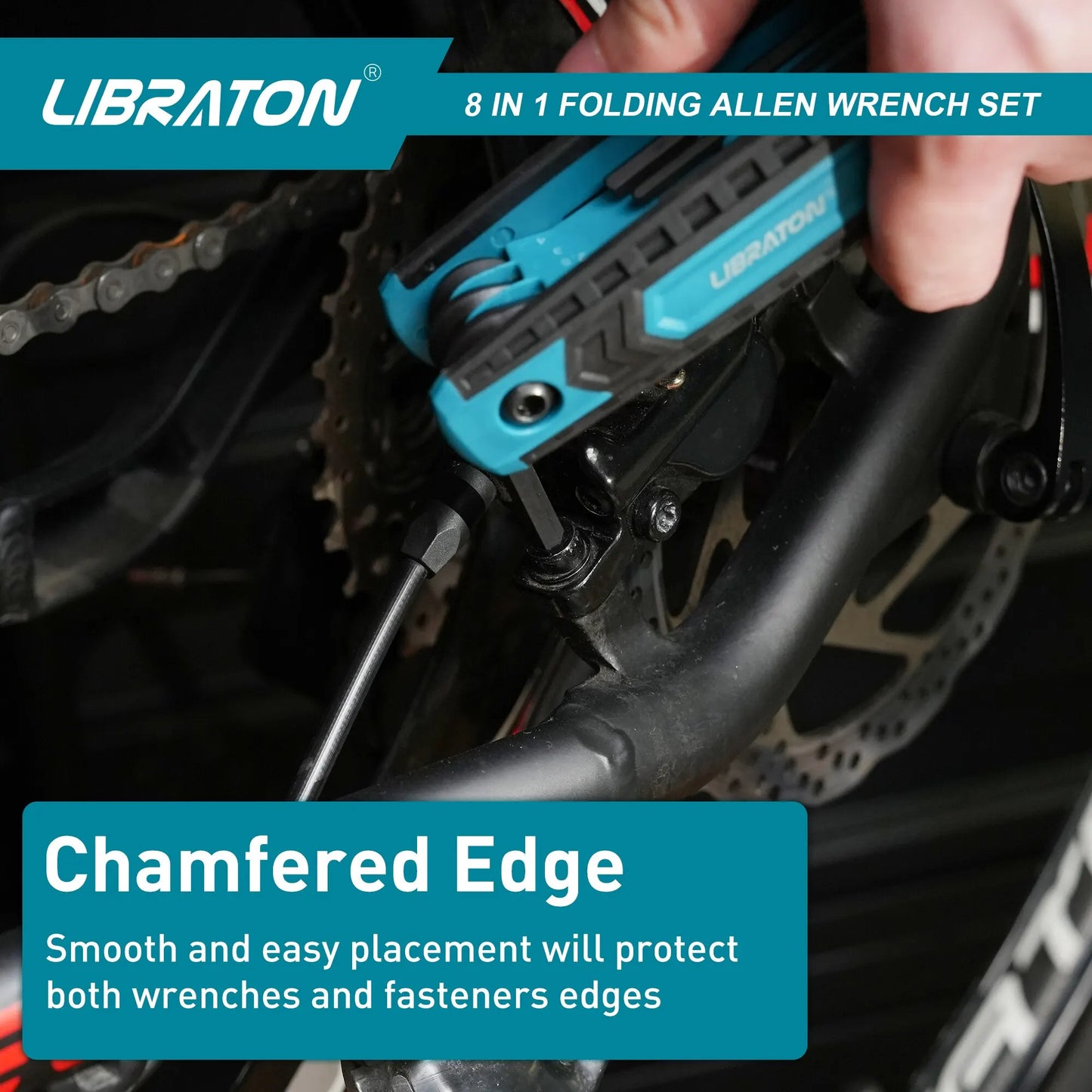 LIBRATON 8-in-1 Folding Allen Wrench Set – Metric & Tamper-Proof Torx Keys Portable Star Wrench Kit