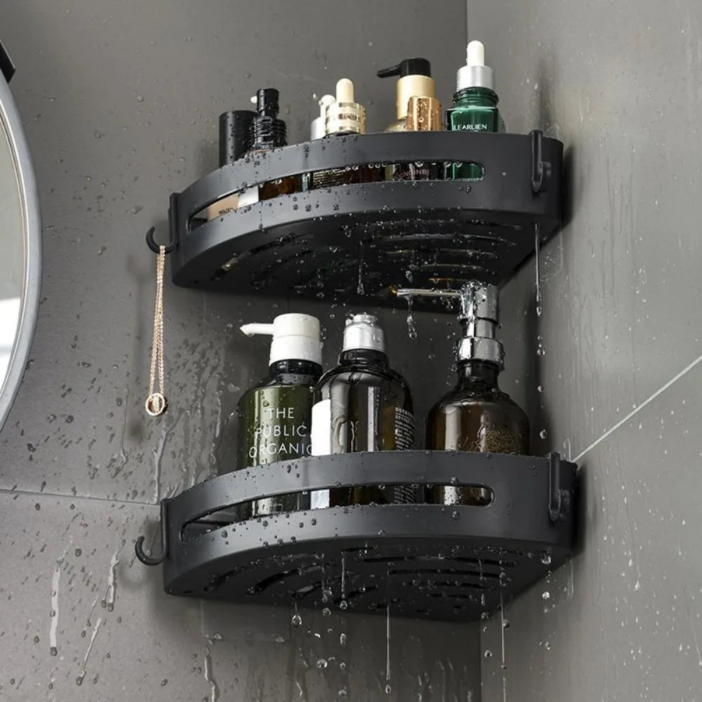No-Drill Waterproof Shower Shelf – Strong Adhesive Wall-Mounted Bathroom Organizer (1/2/3 PCS)