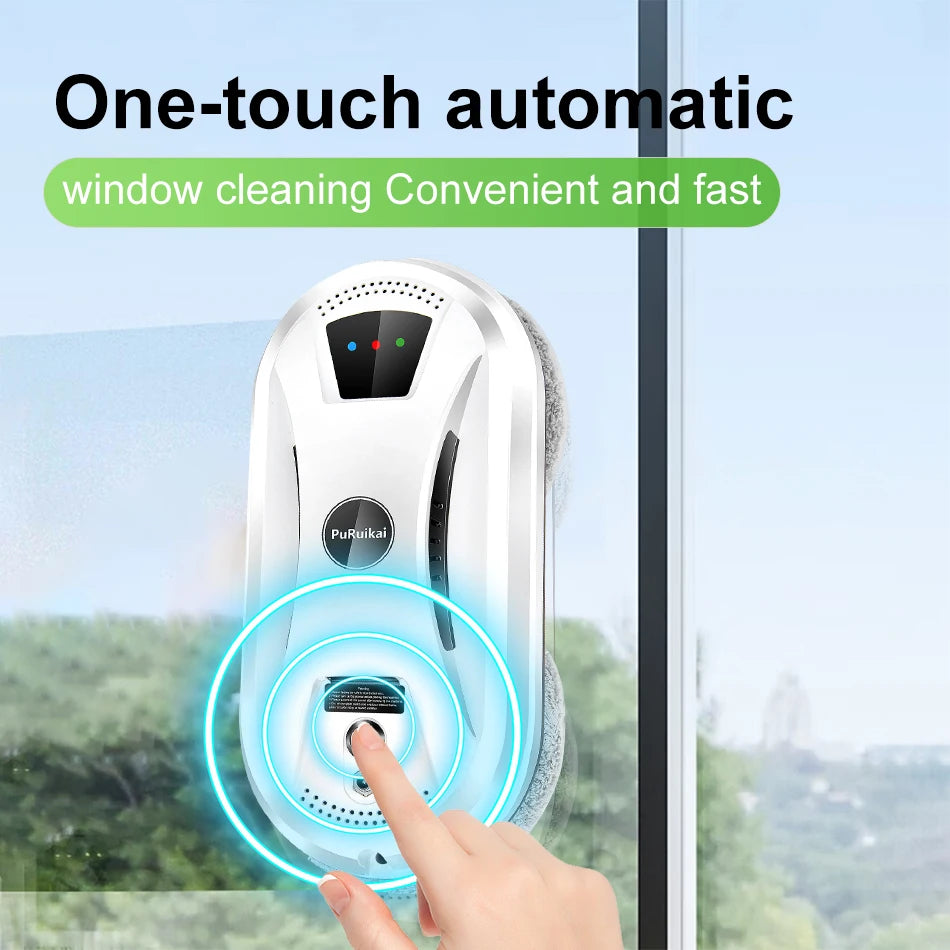 PuRuiKai Ultra-Thin Window Cleaning Robot – Electric Glass Cleaner with Remote Control for Home