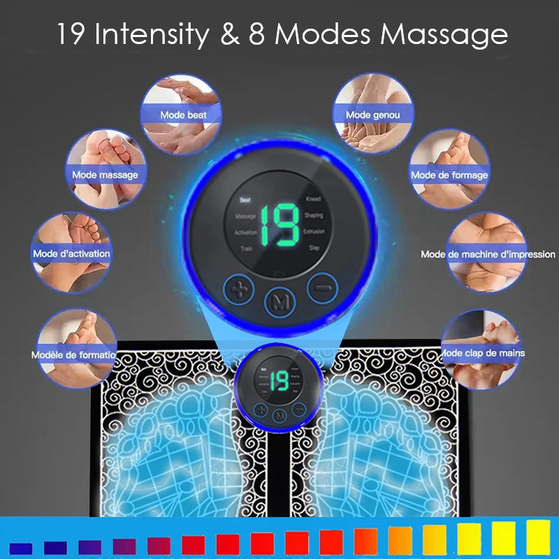 Electric Foot Massager Pad – Muscle Relaxation & Home Fitness Massage Trainer