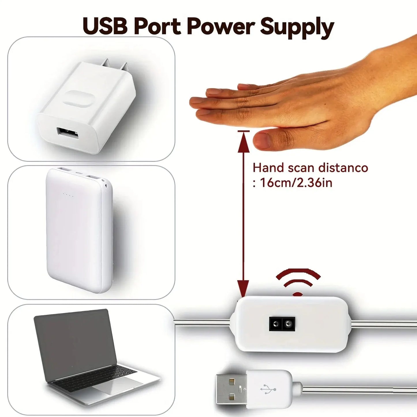 1M USB LED Night Light Strip – Motion Sensor Dimmable Backlight for TV & Kitchen