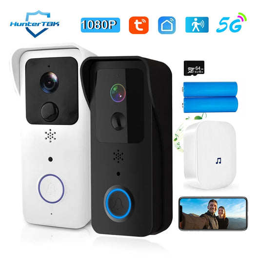 5G/2.4G WiFi Video Doorbell – 1080P Smart Outdoor Wireless Camera with Intercom & Waterproof