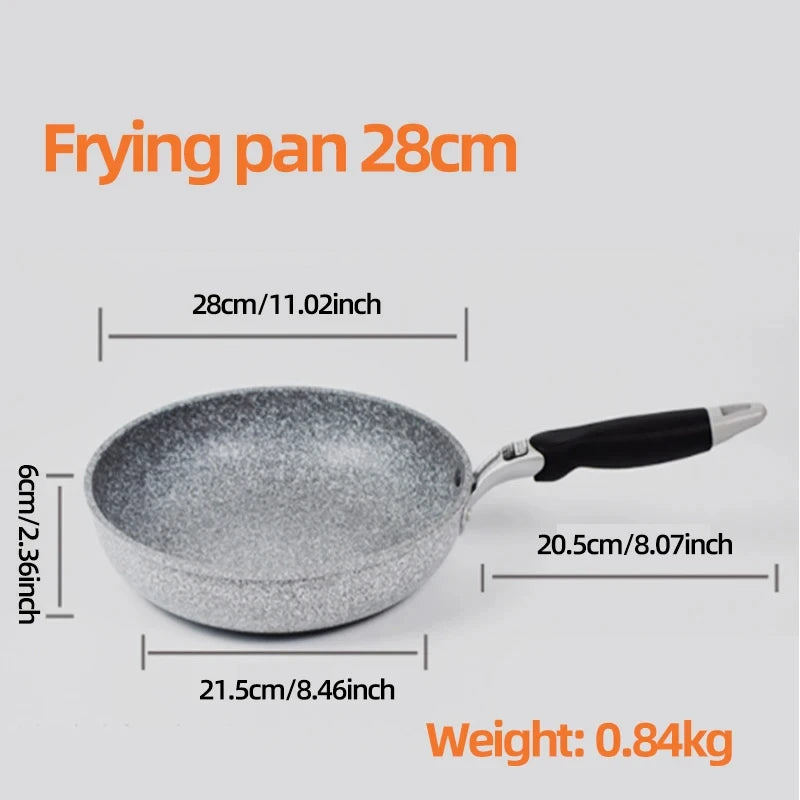 Durable Stone Non-Stick Frying Pan – Induction & Gas Compatible Skillet (20–28cm)