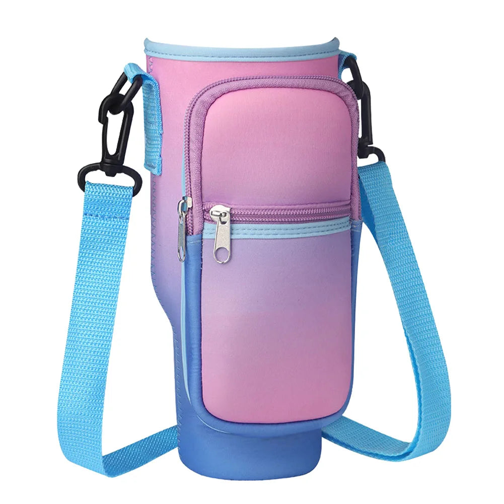 Neoprene Water Bottle Carrier Bag – Insulated Pouch Holder for 40oz Tumbler