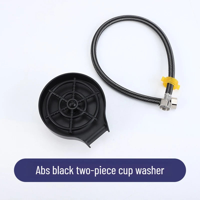 Household High-Pressure Cup Washer – Stainless Steel & ABS Automatic Rinse Tool for Kitchen & Bar