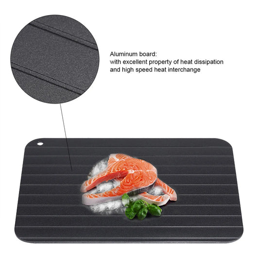Fast Defrosting Tray – Aluminum Metal Thawing Plate for Meat & Food, Home Kitchen Gadget