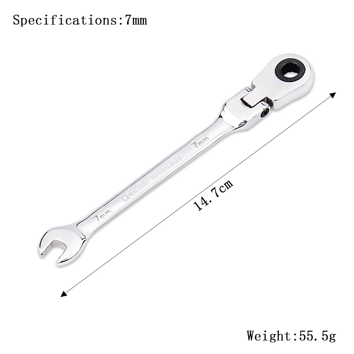 72-Tooth Ratchet Wrench Set – Flexible Head Spanner 6–27mm for Auto & Home Repair