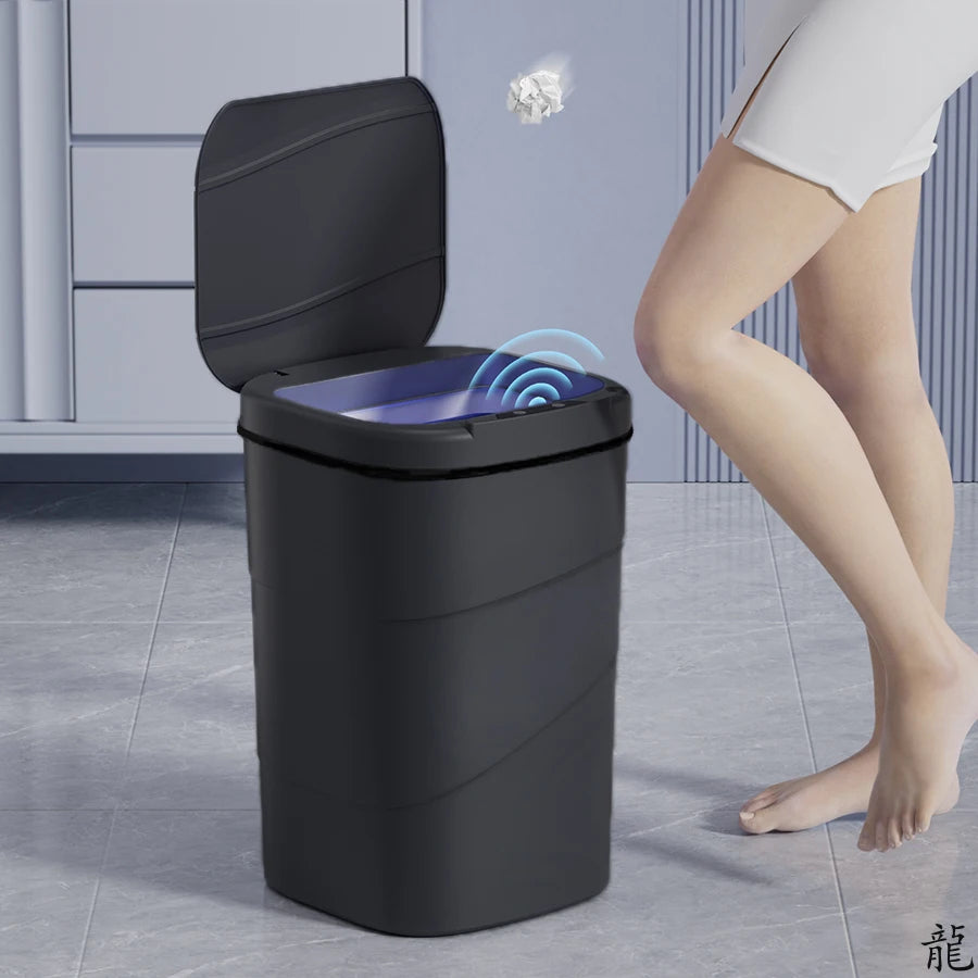 Smart Touchless Automatic Trash Can – Battery-Powered for Bathroom, Home & Office