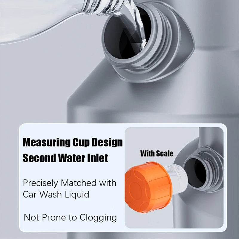 LEIBOO 2L Electric Foam Sprayer – Rechargeable Snow Foam Bottle for Car Wash