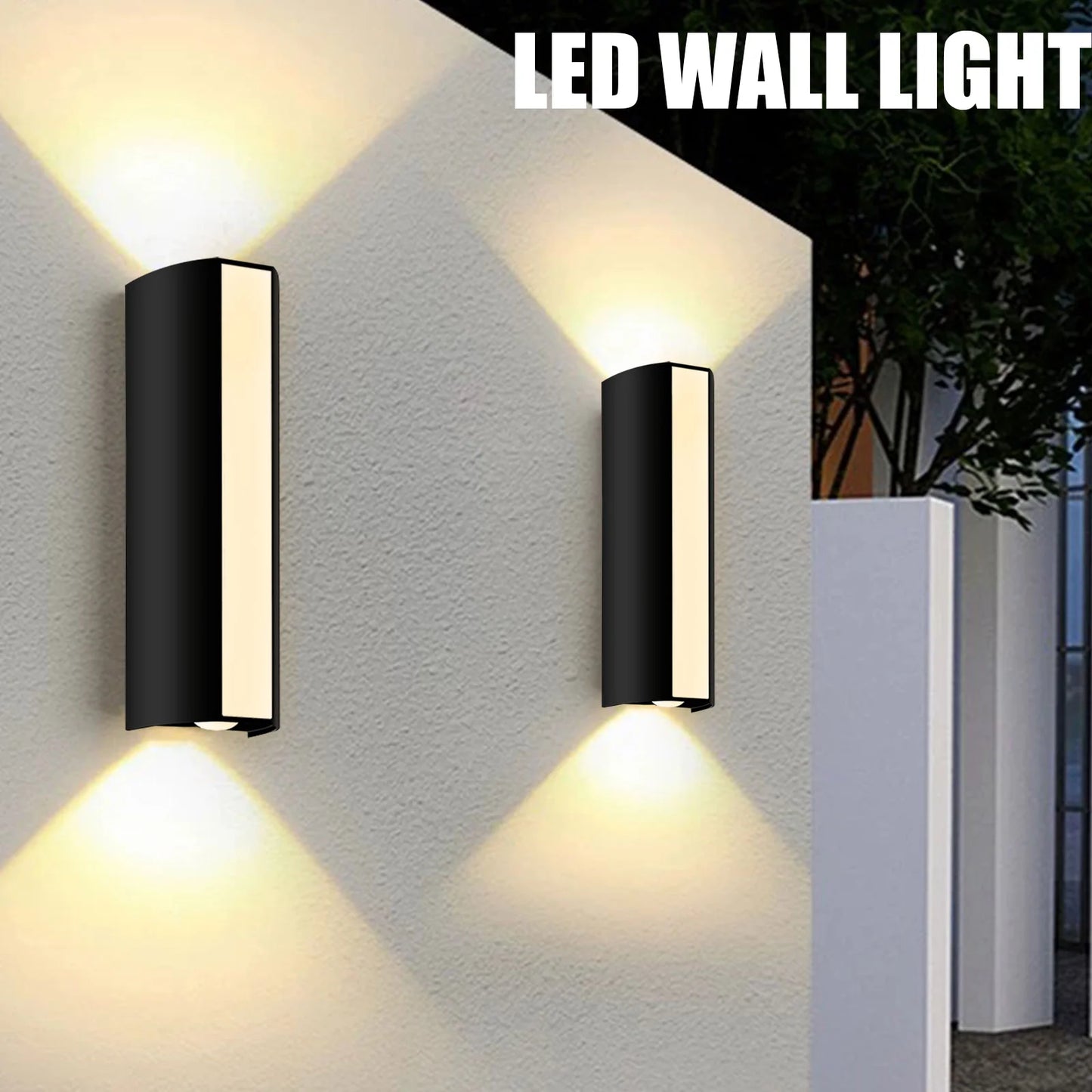 10W LED Wall Light – IP66 Waterproof Outdoor Lamp, Warm & Cold White for Home Exterior