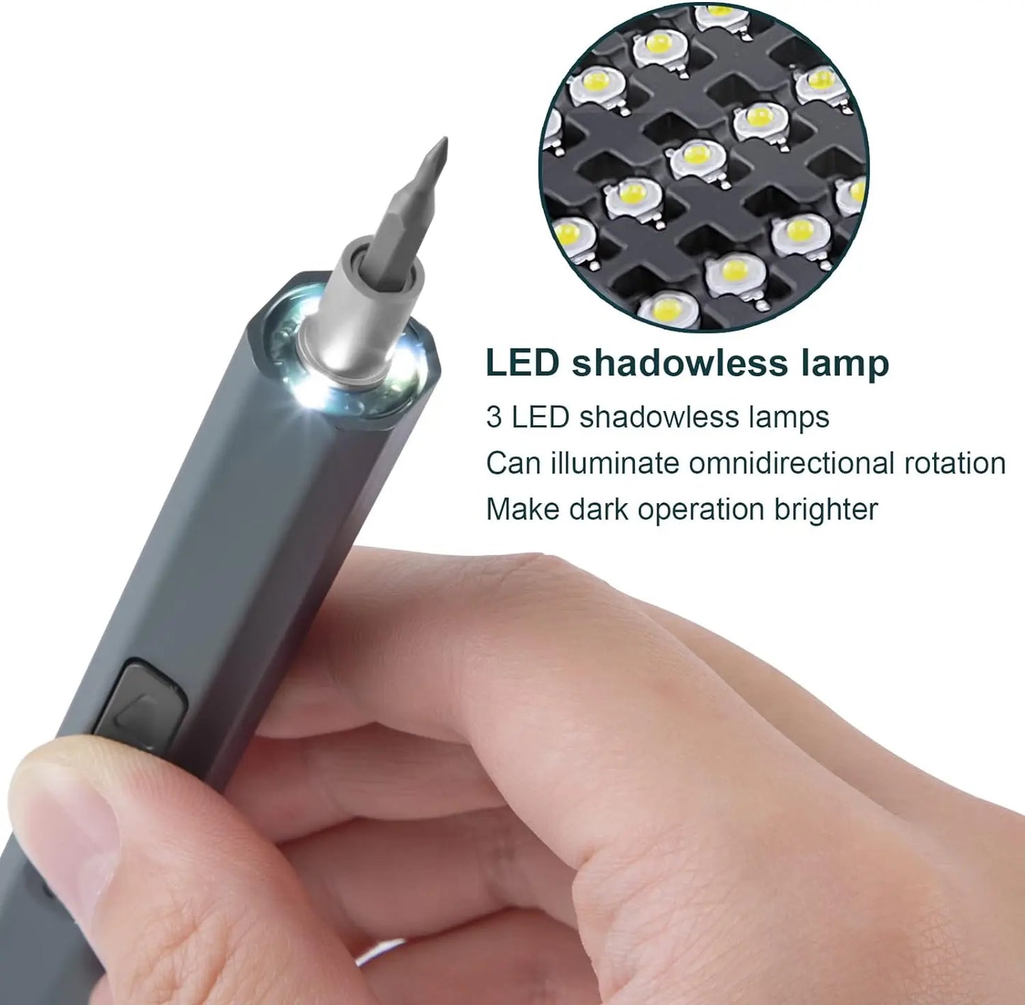 Cordless Electric Screwdriver Set (12/39/50 in 1) – Precision Magnetic Bits with Fast Charging Repair Tool Kit