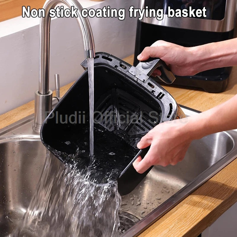 1400W Smart Air Fryer Oven – 6L Large Capacity 360° Hot Air Cooker with Transparent Window