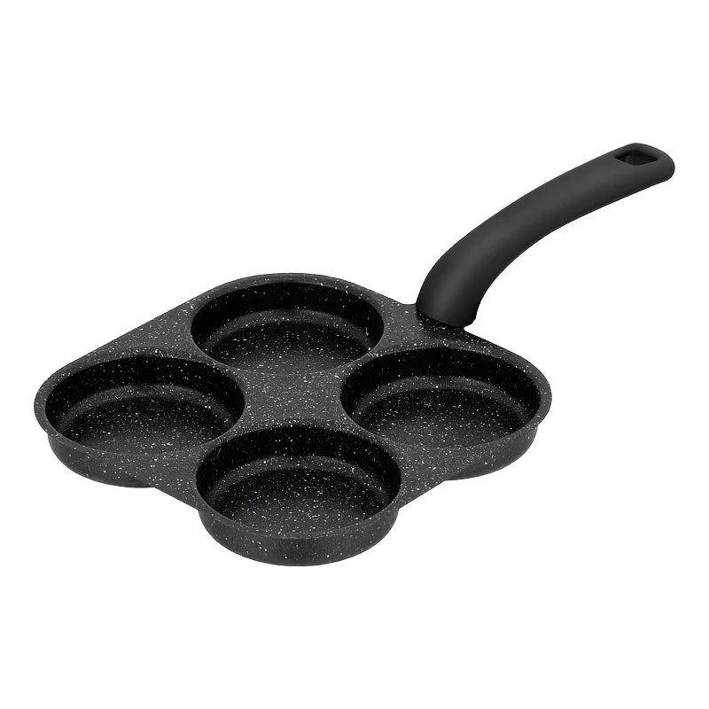 Non-Stick 4-Hole Omelette Frying Pan – Multi-Egg Breakfast & Burger Cooking Pan