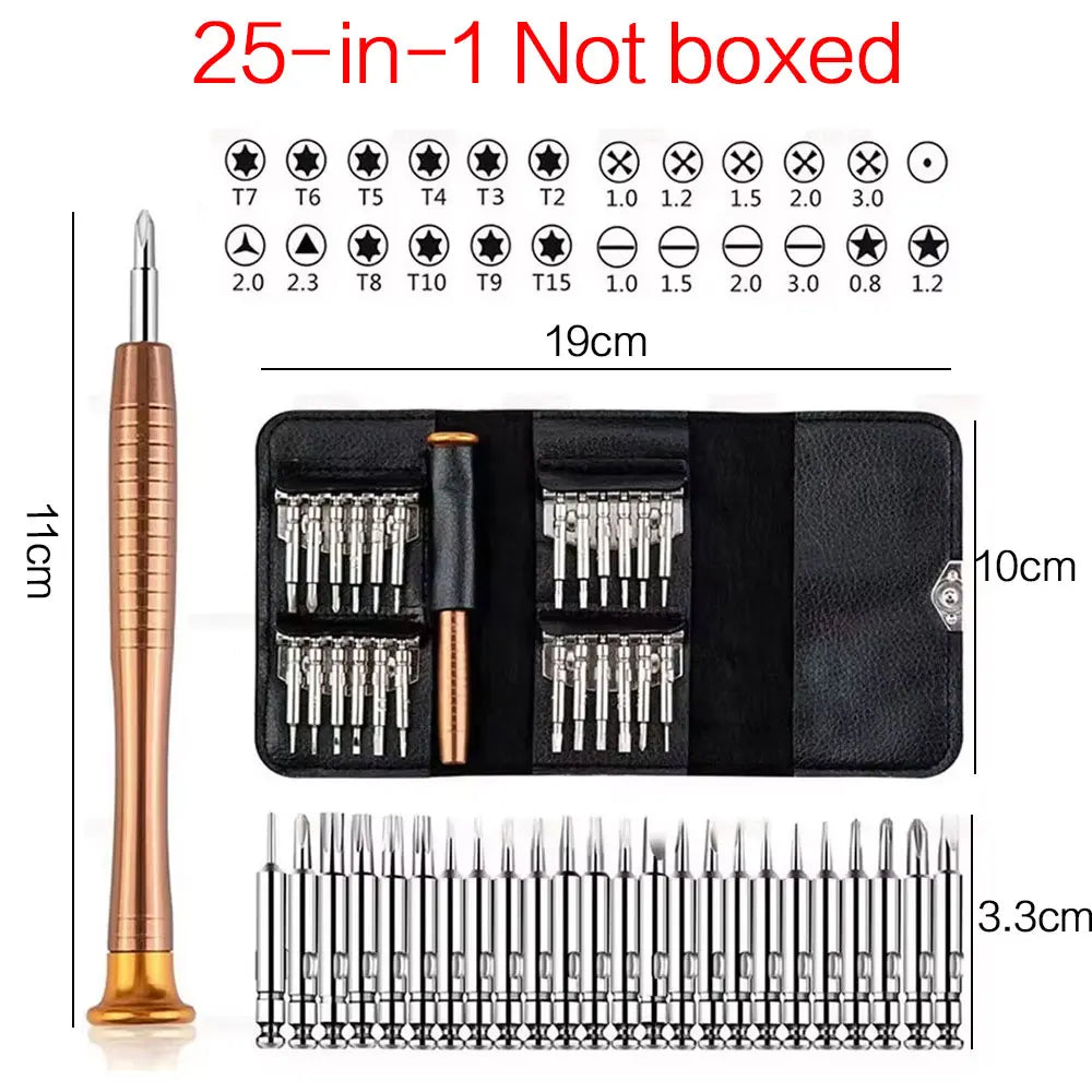 Precision Screwdriver Set (152/25 in 1) – Professional Laptop & Computer Repair Kit with T5 & T6 Torx Bits