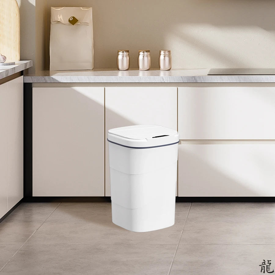 Smart Touchless Automatic Trash Can – Battery-Powered for Bathroom, Home & Office