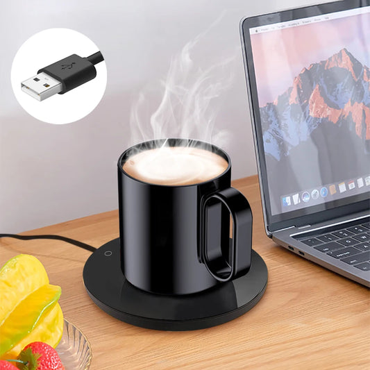 USB Mug Warmer – Thermostatic Coffee Cup Heater Coaster for Home & Office