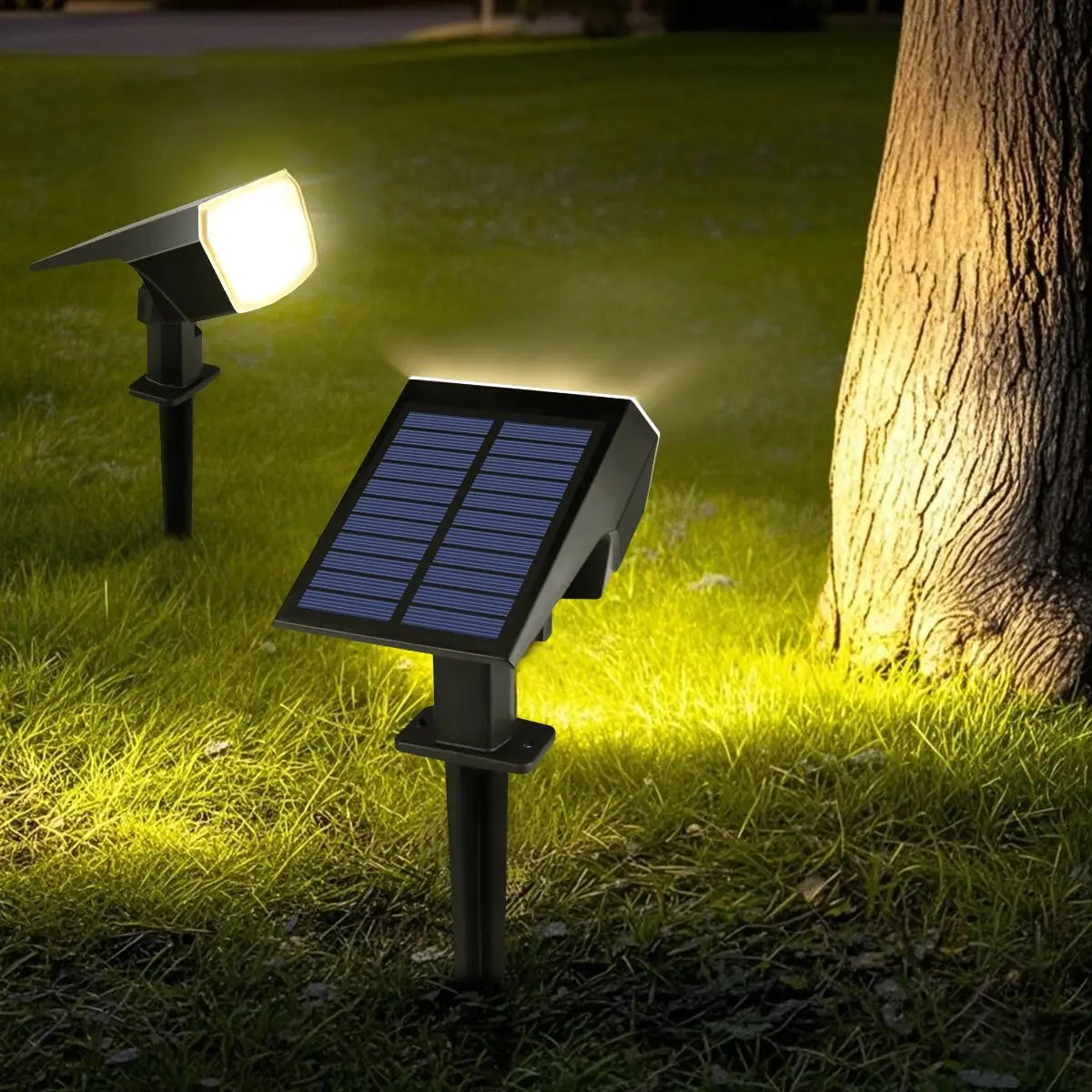 LED Solar Floodlight – Built-In 1200mAh Battery, Waterproof Spotlight for Garden, Lawn & Pathway