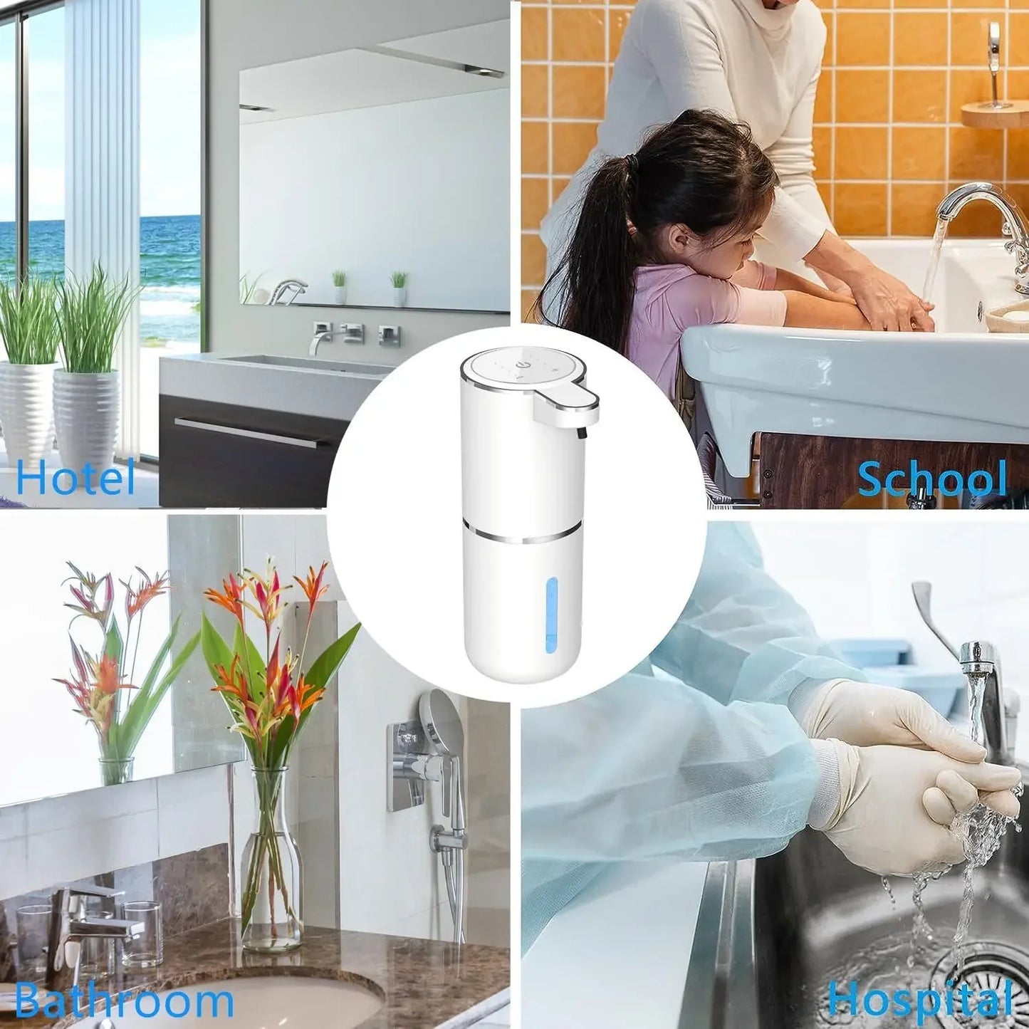 Automatic Touchless Soap Dispenser – USB Rechargeable Electric Foaming Dispenser with Infrared Sensor