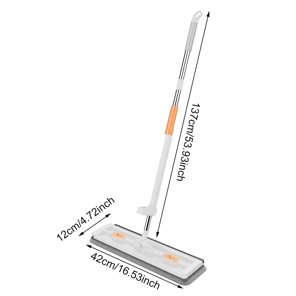 360° Rotating Flat Mop – Self-Cleaning Microfiber Floor Mop with No Hand-Washing Design