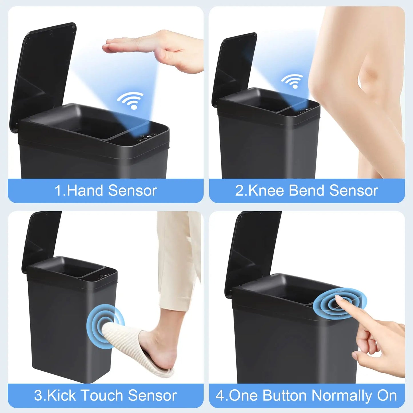 12L Touchless Motion Sensor Trash Can – Automatic Kitchen & Bathroom Waste Bin