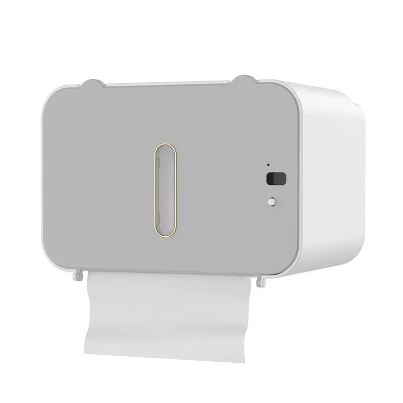 Automatic Induction Toilet Paper Holder – Wall-Mounted WC Paper Dispenser with Shelf for Bathroom