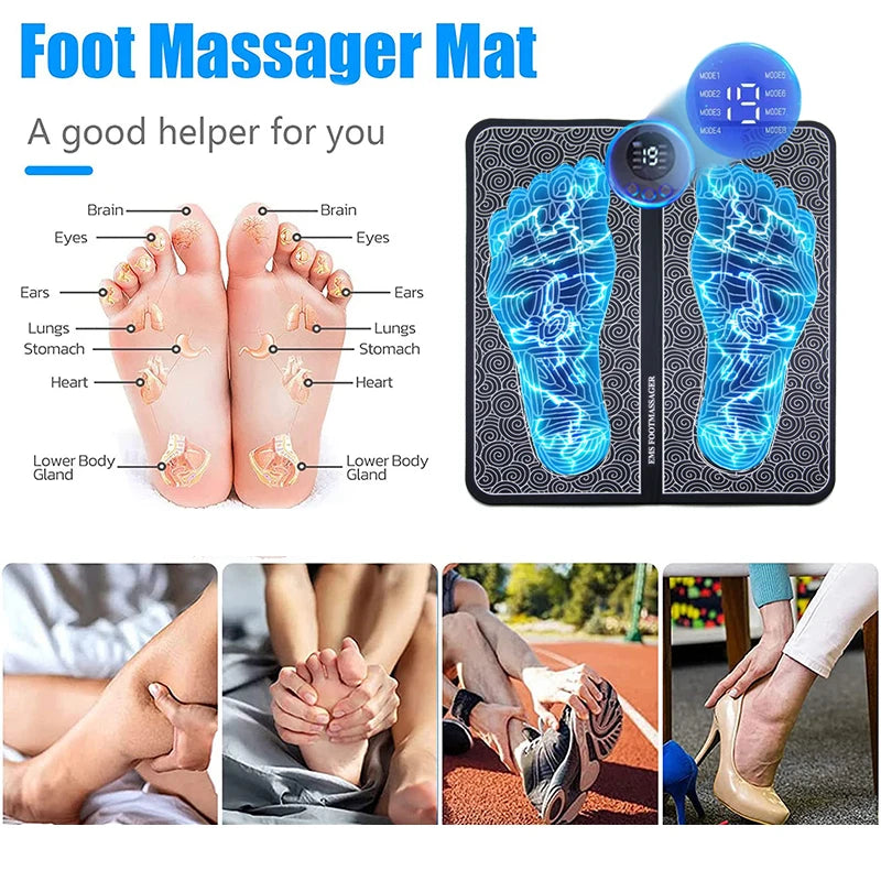 Electric Foot Massager Pad – Muscle Relaxation & Home Fitness Massage Trainer