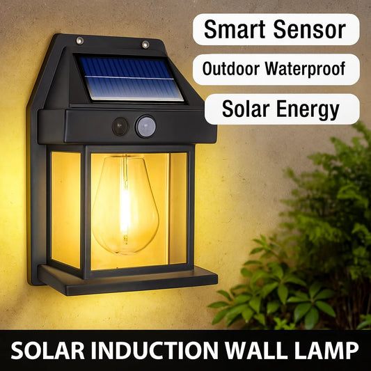 Powerful Solar Wall Light – Outdoor Waterproof LED Lamp with Sensor for Garden, Fence & Home