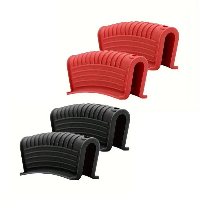 Silicone Pot Handle Grip Covers (2/4 PCS) – Heat-Resistant Anti-Slip Holder for Cast Iron Pans