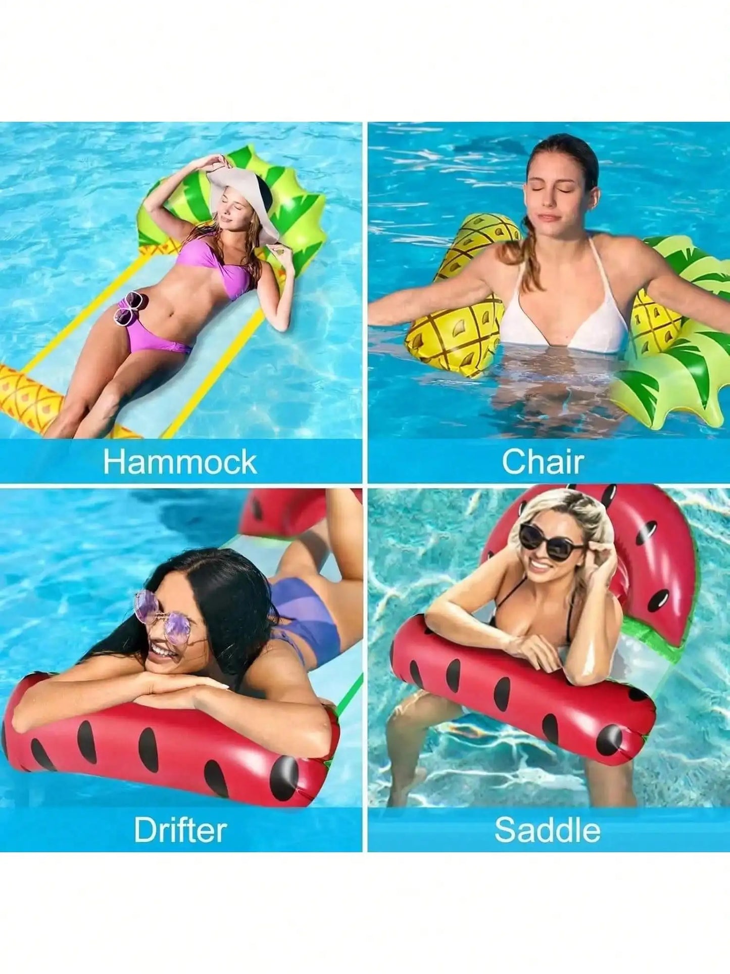Summer Foldable Inflatable Water Hammock – PVC Floating Pool Lounger Bed for Swimming & Water Sports