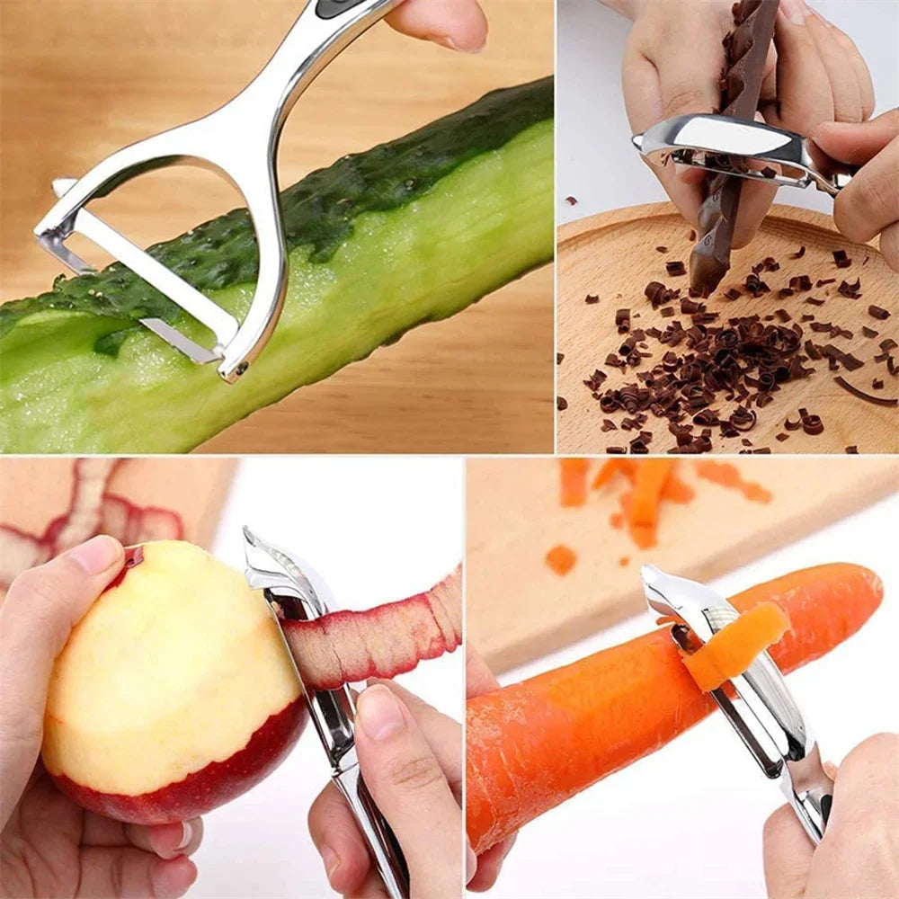 Stainless Steel Vegetable Peeler – Multifunctional Potato & Carrot Grater for Fruits & Kitchen Use