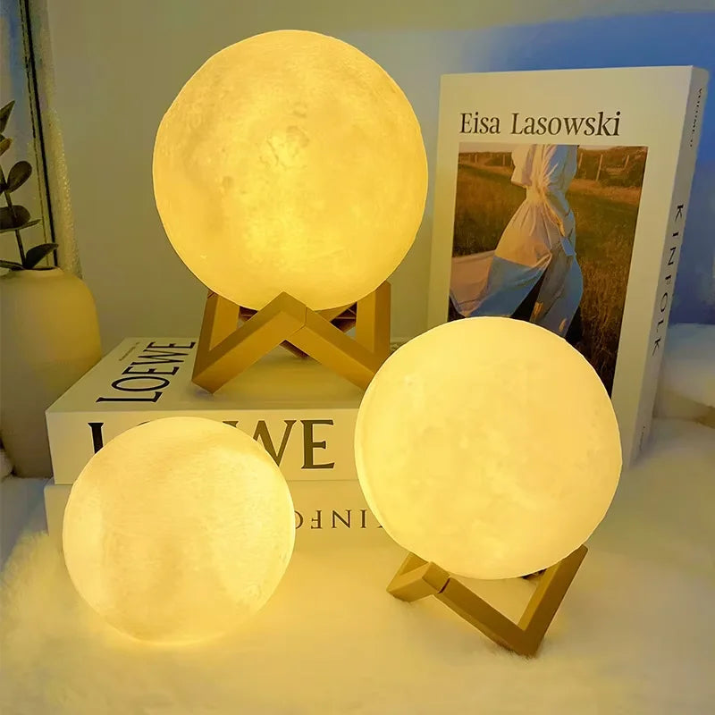 LED Moon & Galaxy Night Light – Book Light for Kids Bedroom Decoration & Gift