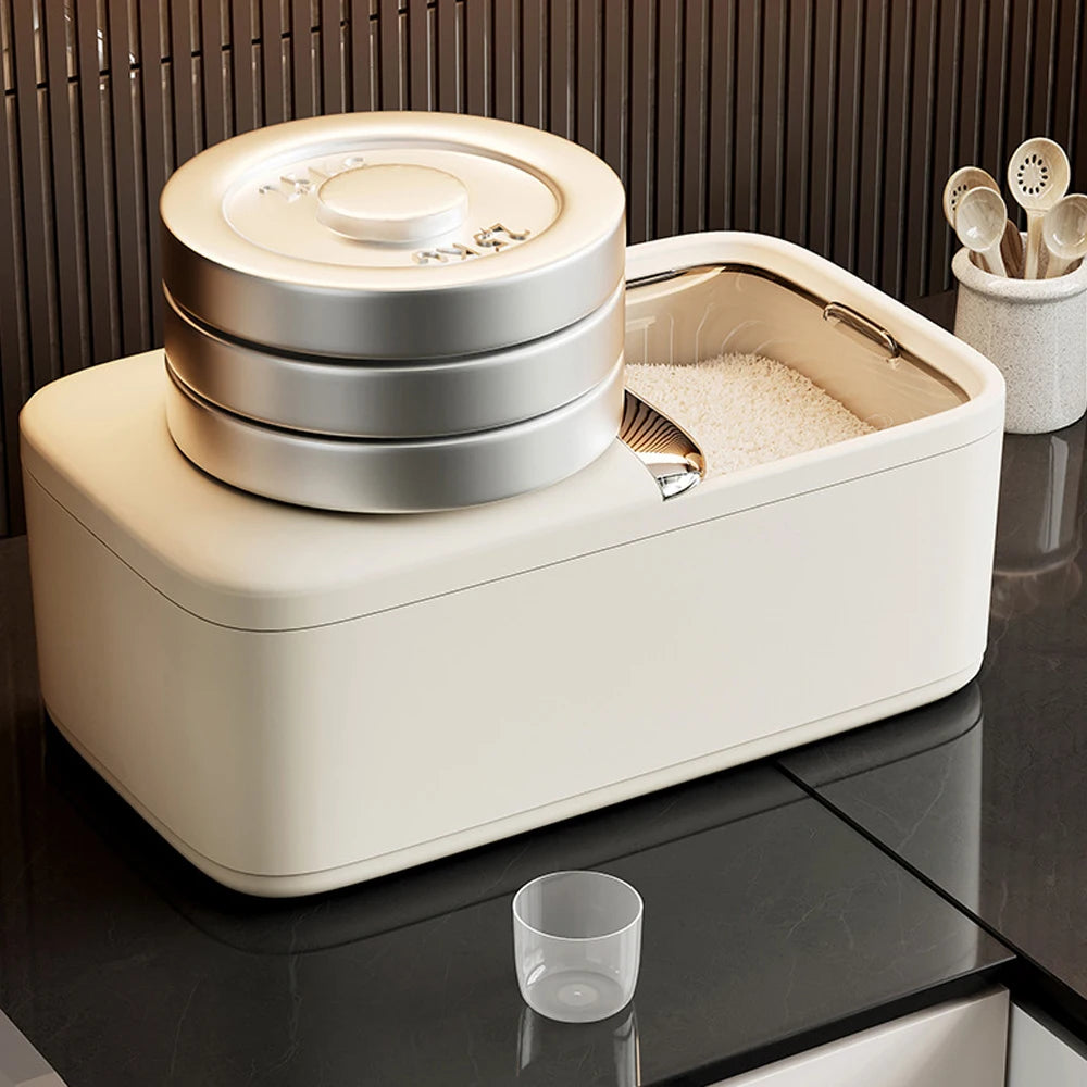 10KG Rice Storage Container – Sealed Insect & Moisture-Proof Kitchen Grain Box with Lid