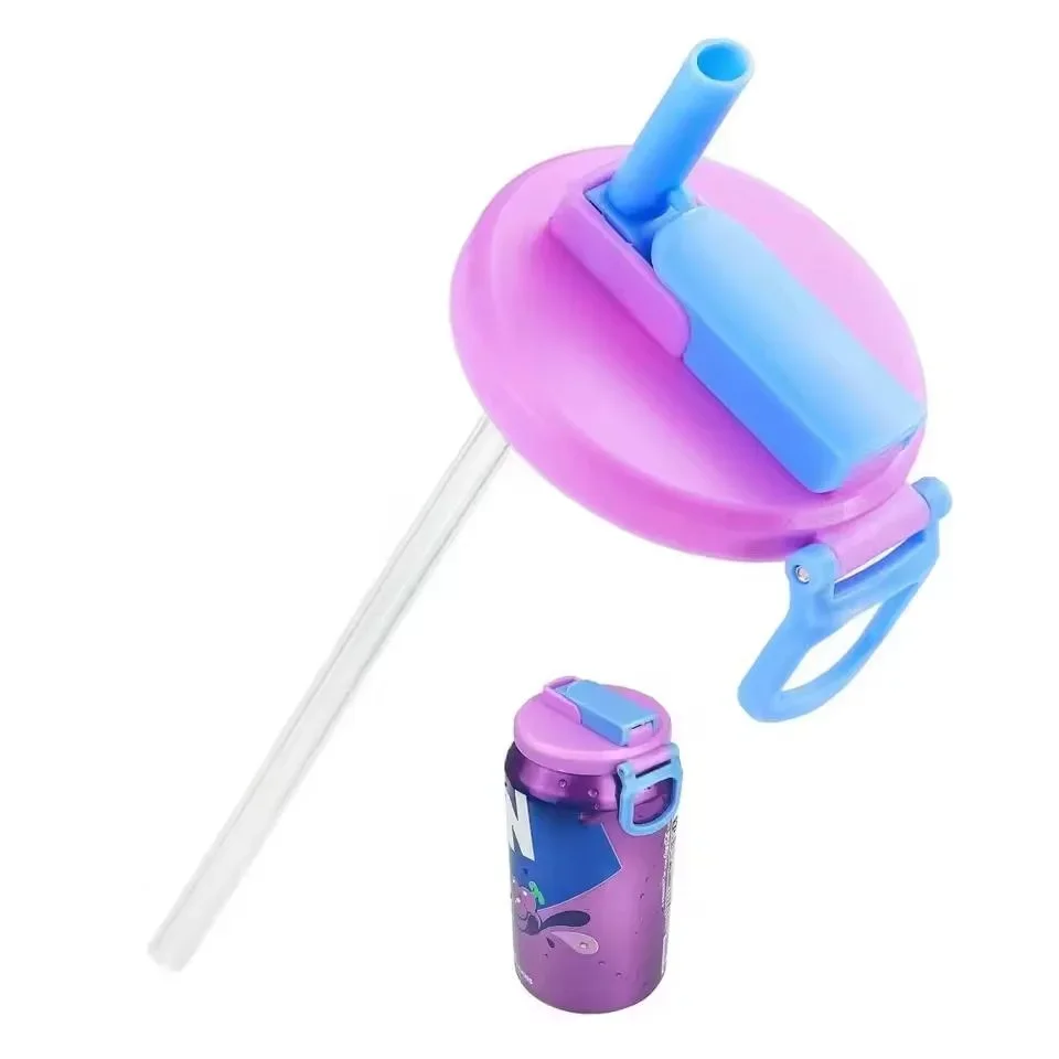 Reusable Silicone Soda Can Lid with Straw – BPA-Free Travel Cover for Standard Beverage Cans, Perfect for Picnics